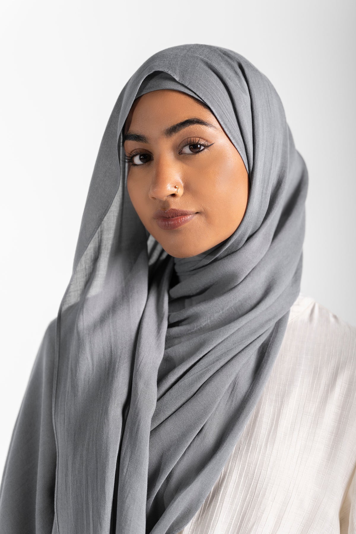 Modal Hijab Set - Grey