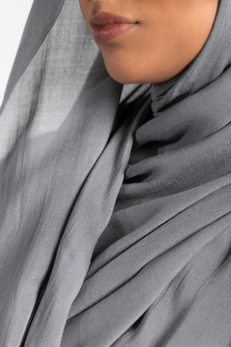 Modal Hijab Set - Grey