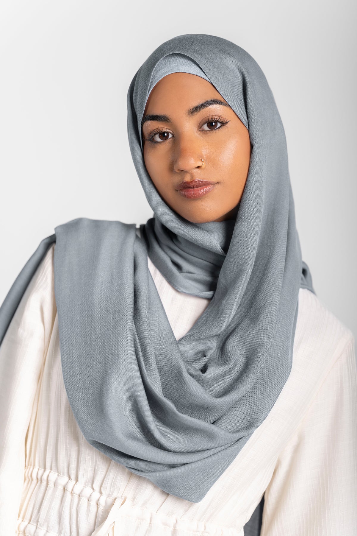 Modal Hijab Set - Denim