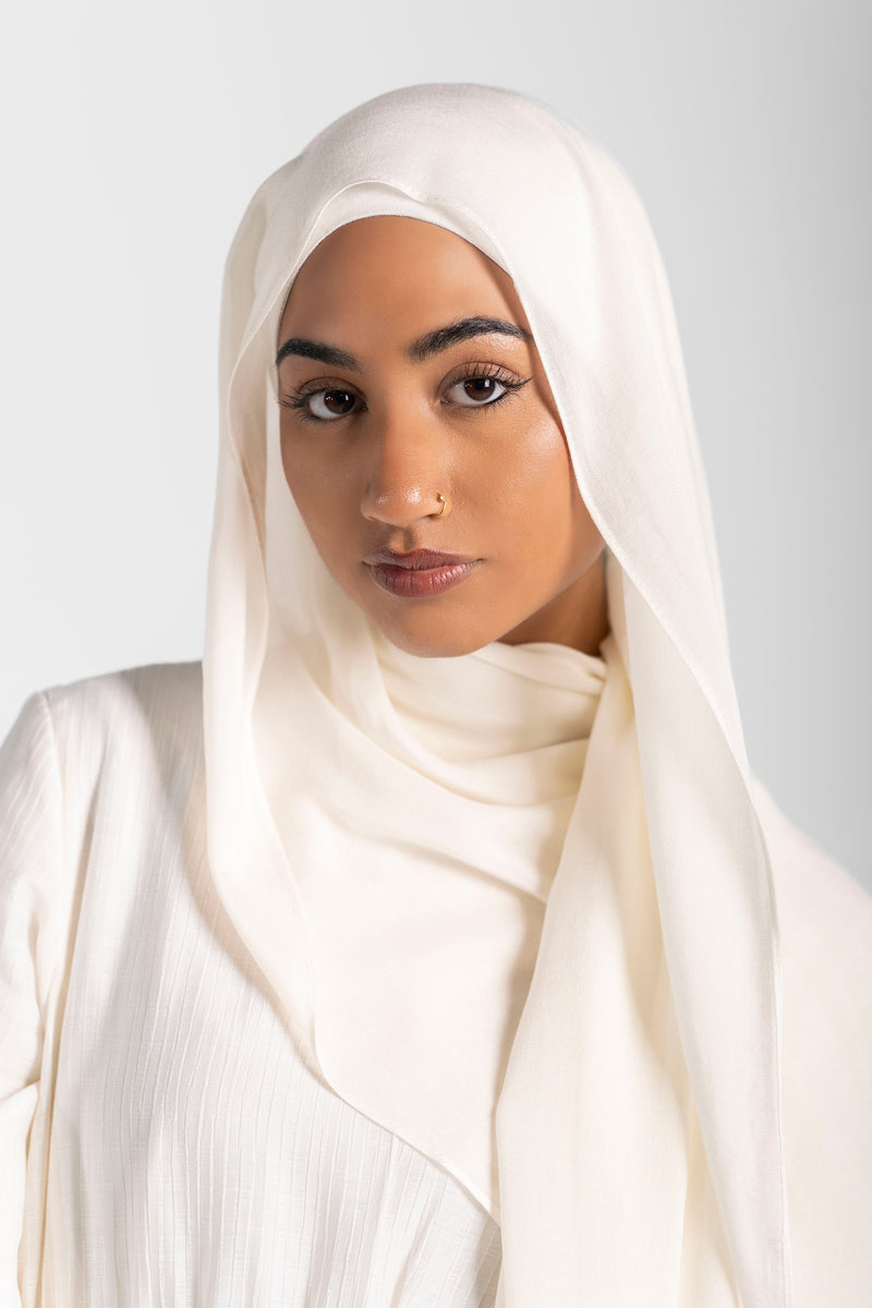 Modal Hijab Set - Cream