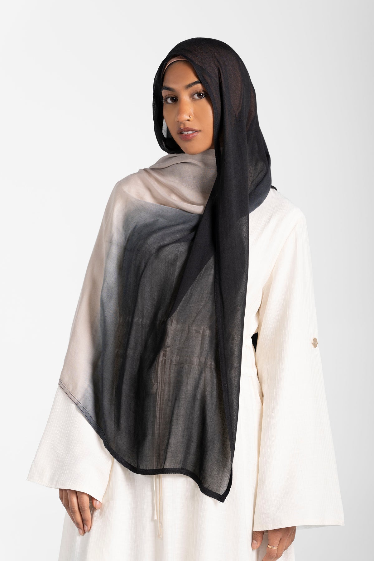 Modal Ombre Hijab - Black/Grey