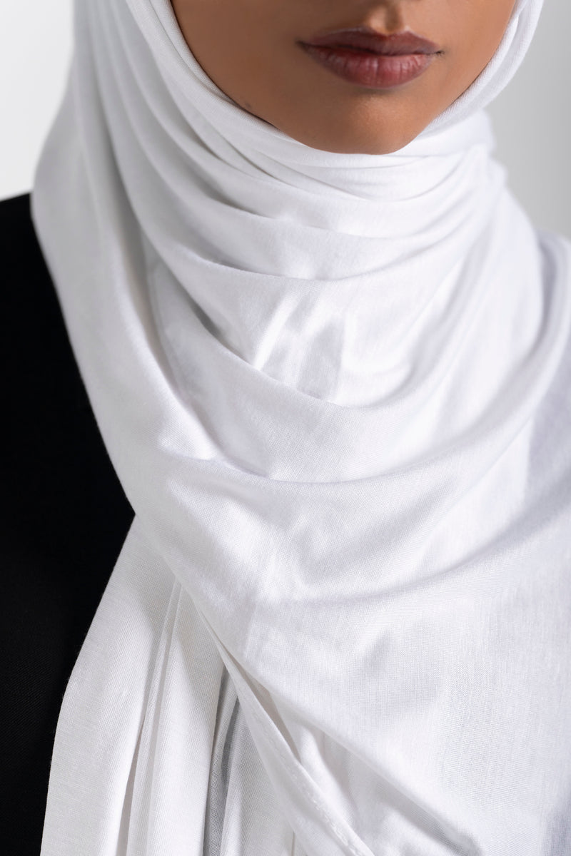 Jersey Hijab - White