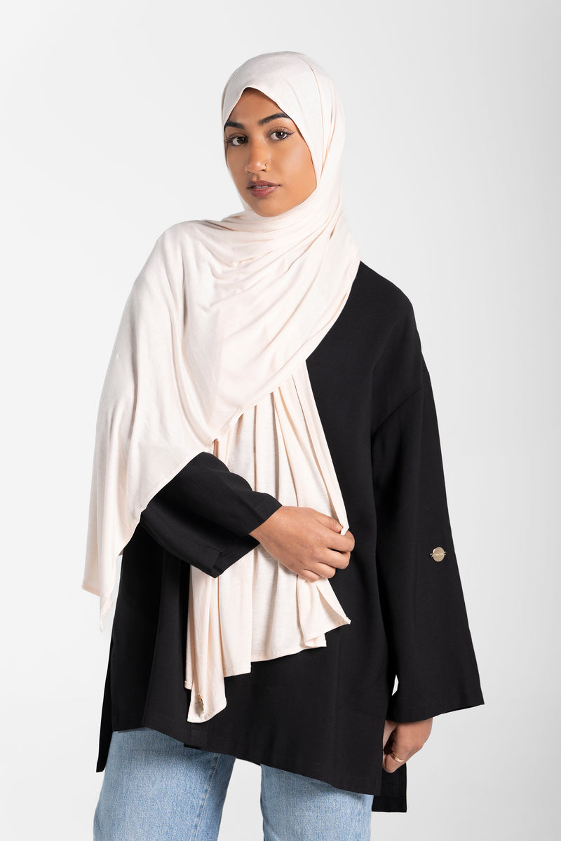 Jersey Hijab- Cream