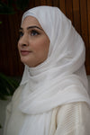 Chiffon Sparkle Hijab - white