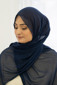 Chiffon Sparkle Hijab - dark blue