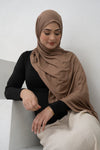 Jersey Hijab - dark nude