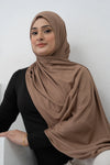 Jersey Hijab - dark nude