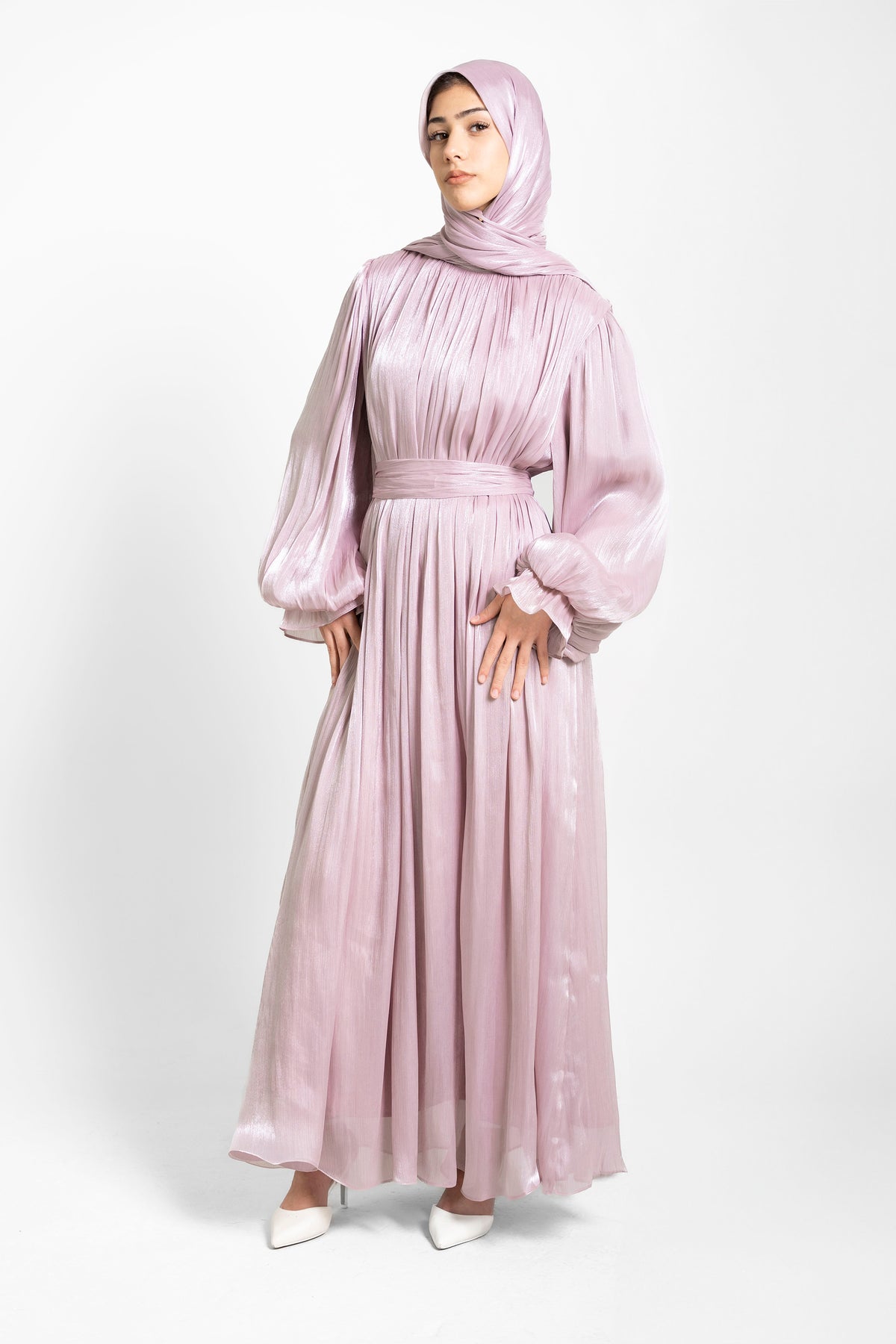 silk hijab dress Amani Elegant Lightweight Silk Maxi Dress Dark Plum