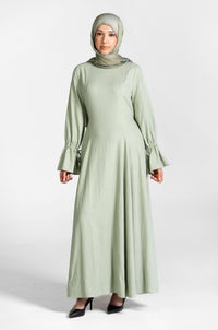 Linen Long-Sleeve Maxi Dress – Ayah