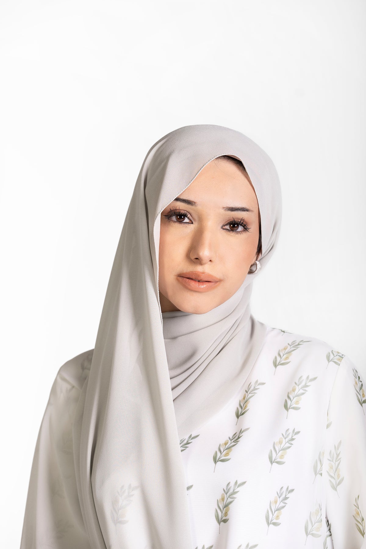 Chiffon Hijab Set With Matching Hijab Cap