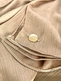 Satin Crinkle Hijab - bronze gold