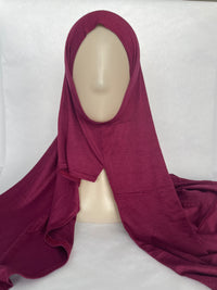 Instant Jersey Hijab - Maroon