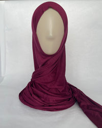 Instant Jersey Hijab - Maroon