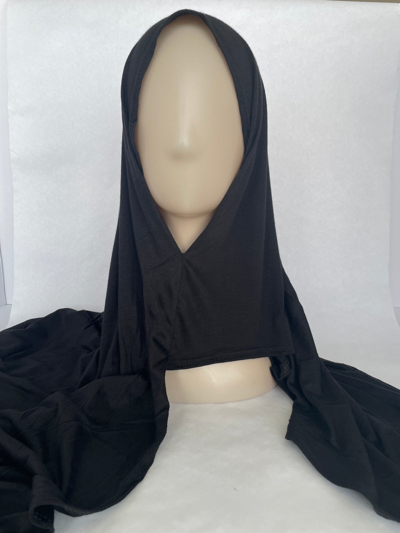 Instant Jersey Hijab - Black