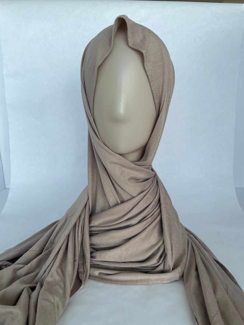 Instant Jersey Hijab - Khaki