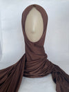 Instant Jersey Hijab - Dark Brown