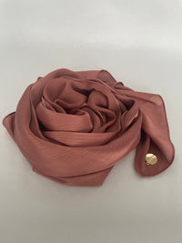 Satin Crinkle Hijab - Salmon