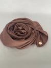 Satin Crinkle Hijab - Rust