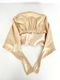 Bonnet - Tie Back - Beige