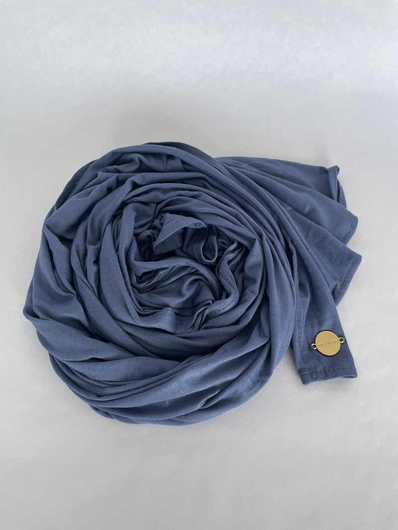 Jersey Hijab - Denim Blue