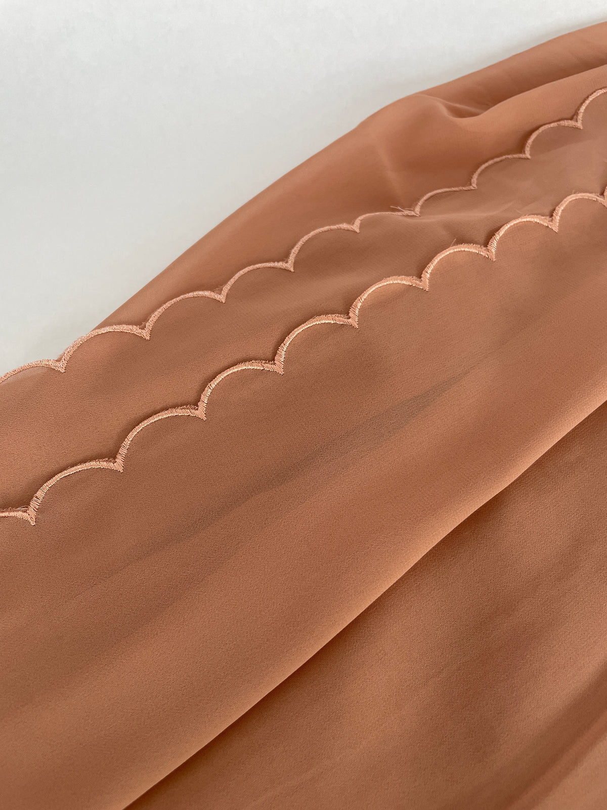 Chiffon Scallop - Dark Peach