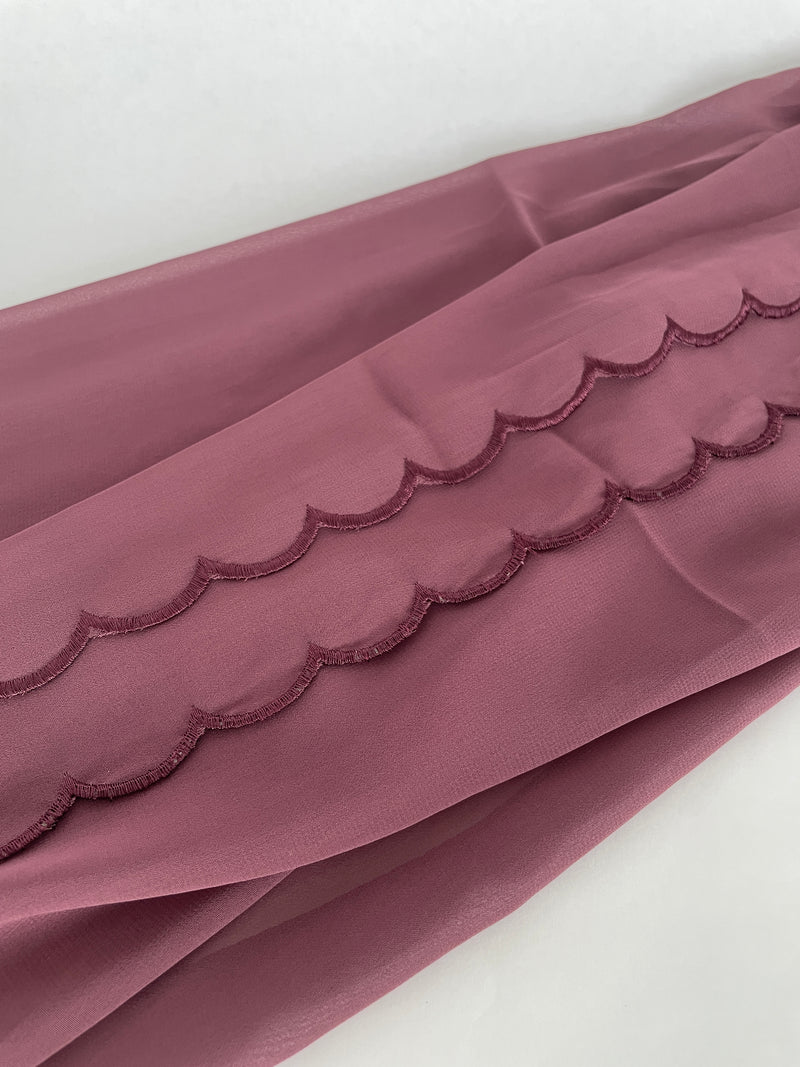 Chiffon Scallop - Rose Dark