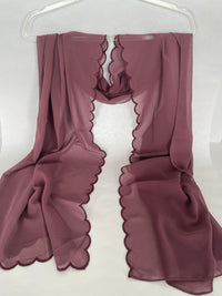 Chiffon Scallop - Rose Dark