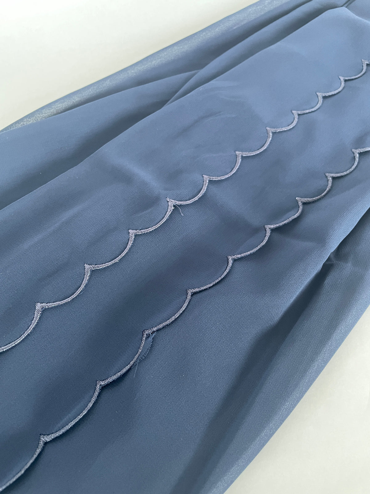 Chiffon Scallop - Dark Blue