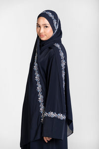 Embroidered Abaya with Matching Hijab – Nisa