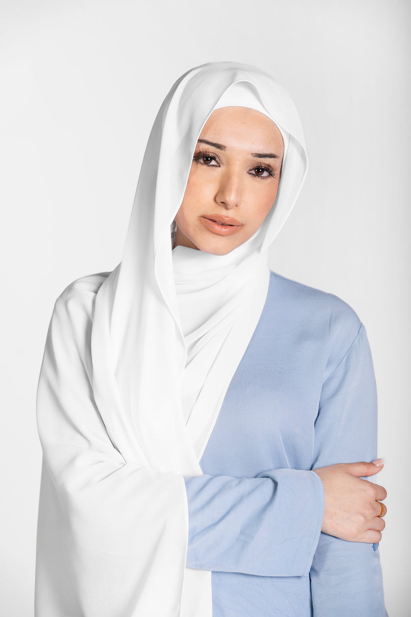 Chiffon Hijab Set With Matching Hijab Cap