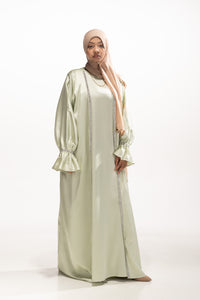 Jasmin Open Abaya Set With Inner Dress