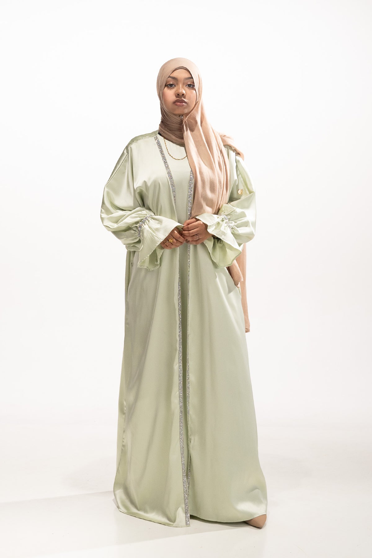 Jasmin Open Abaya Set With Inner Dress Modista Jasmin Open Abaya Set With Inner Dress Modista